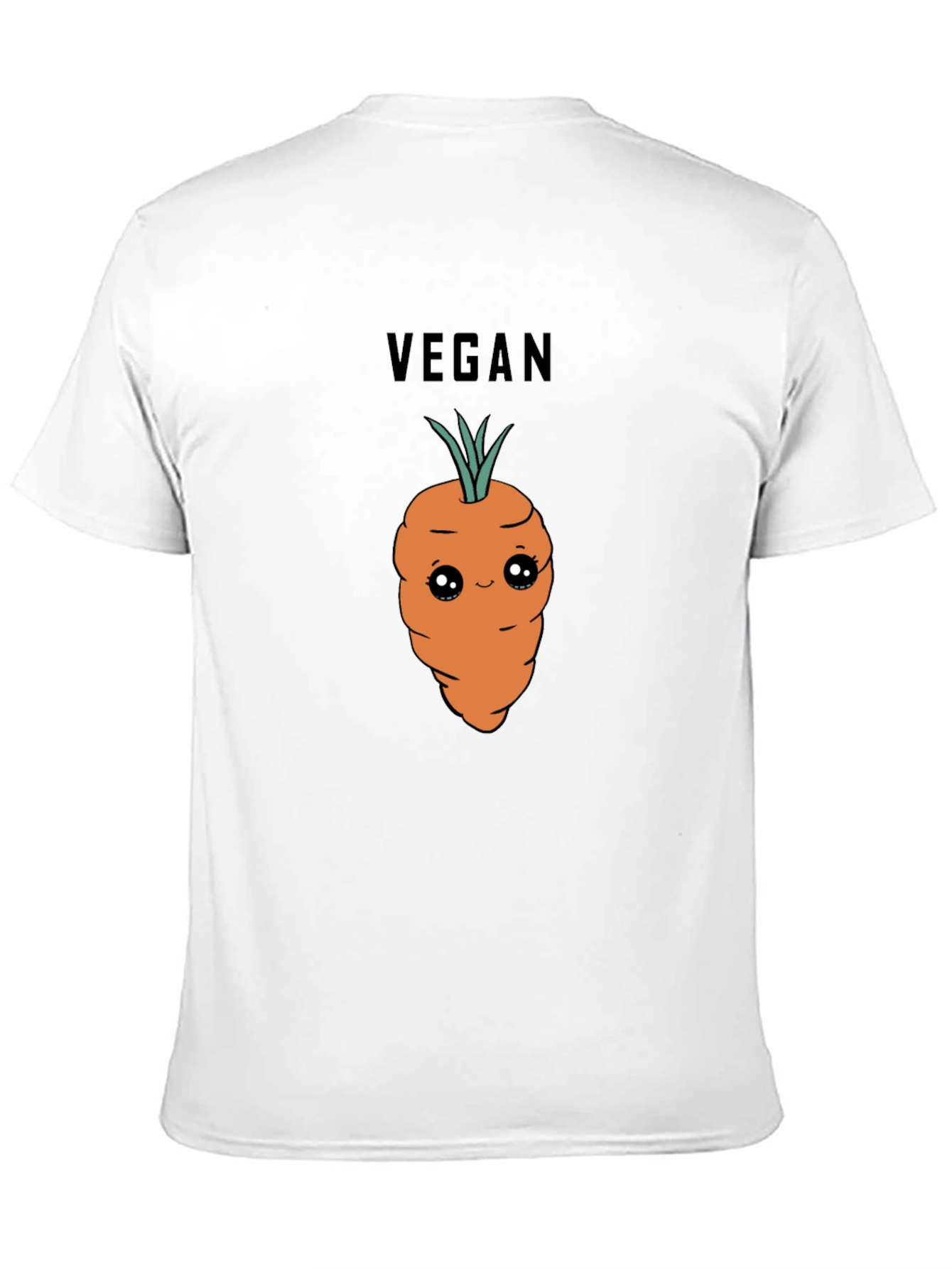 Vegan Carrot Graphic T-Shirt - Cute Vegetable Tee