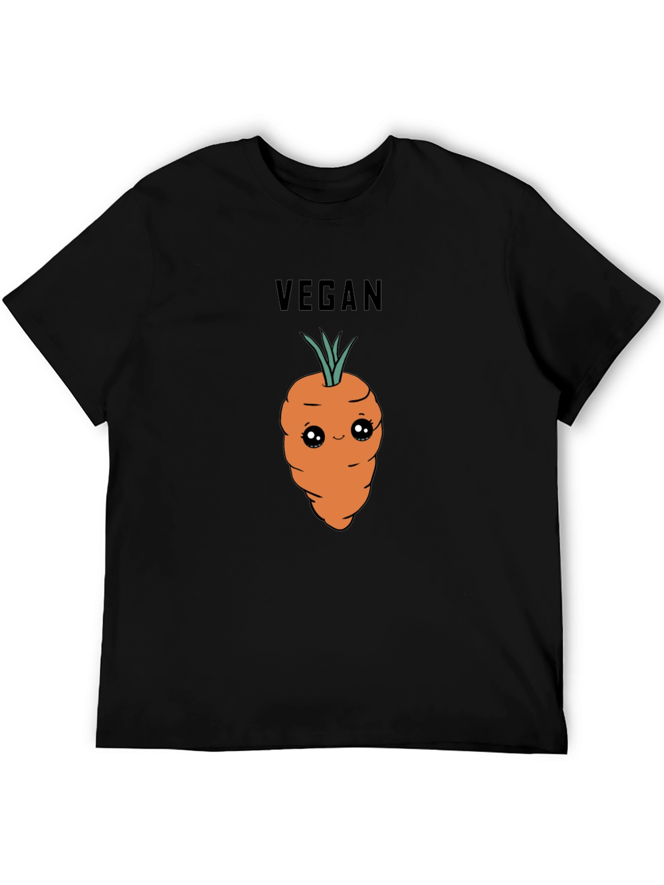 Vegan Carrot Graphic T-Shirt - Cute Vegetable Tee