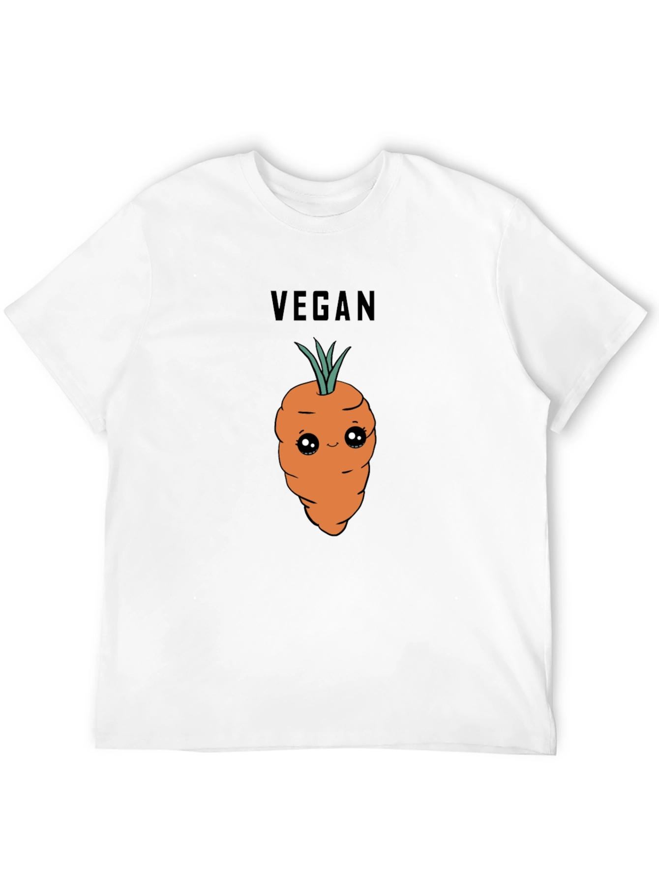 Vegan Carrot Graphic T-Shirt - Cute Vegetable Tee