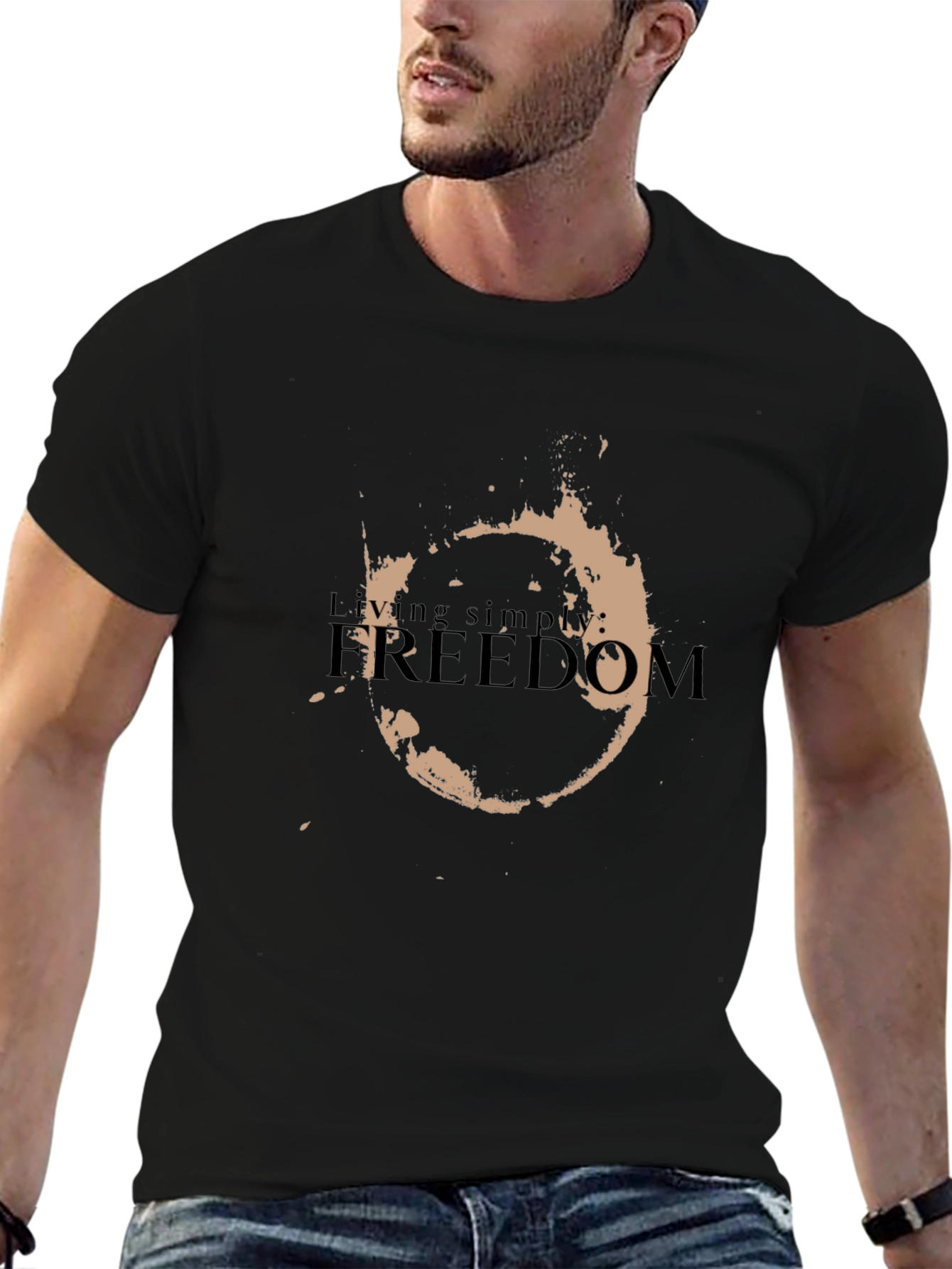 Freedom Graphic Black T-Shirt