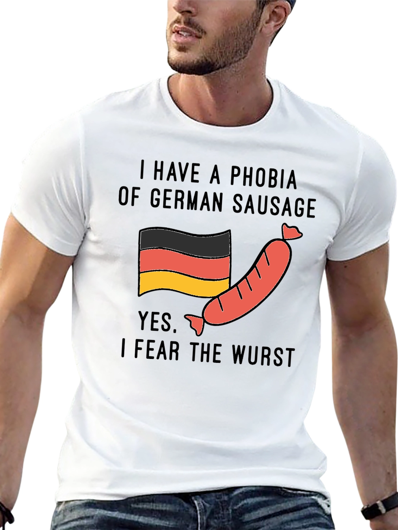 Phobia of German Sausage T-Shirt - Funny Graphic Tee