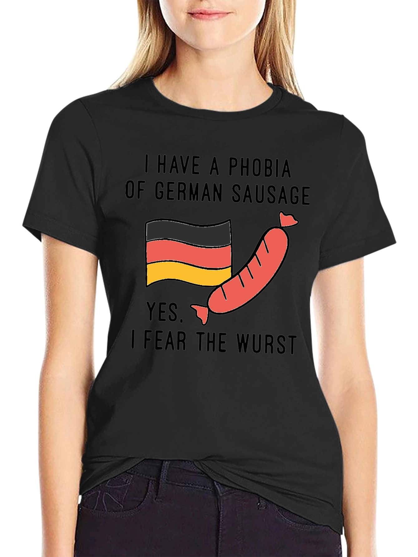 Phobia of German Sausage T-Shirt - Funny Graphic Tee