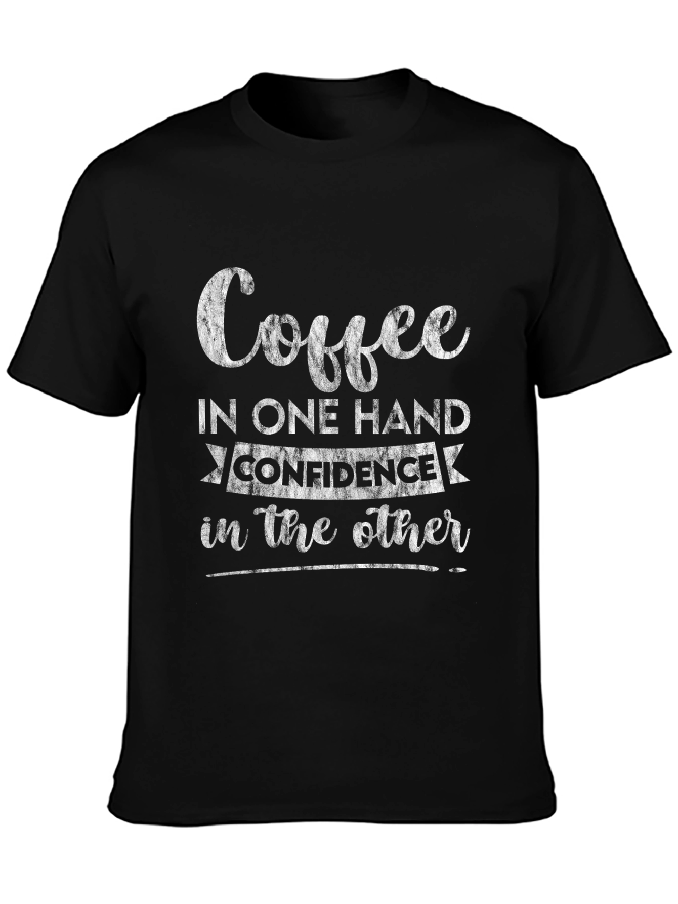 Coffee & Confidence Graphic Tee - Black