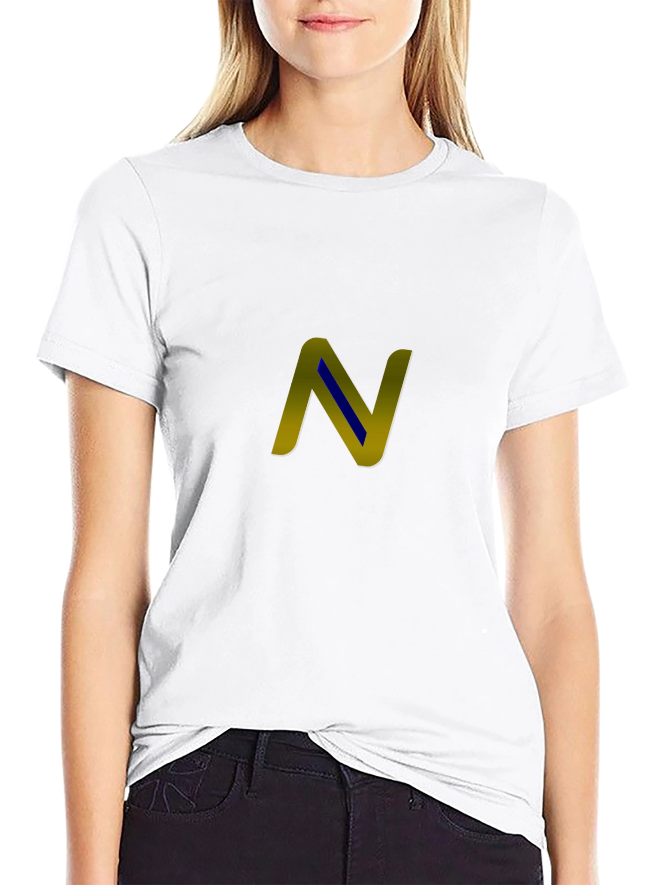 Stylish Black T-Shirt with Unique N Design