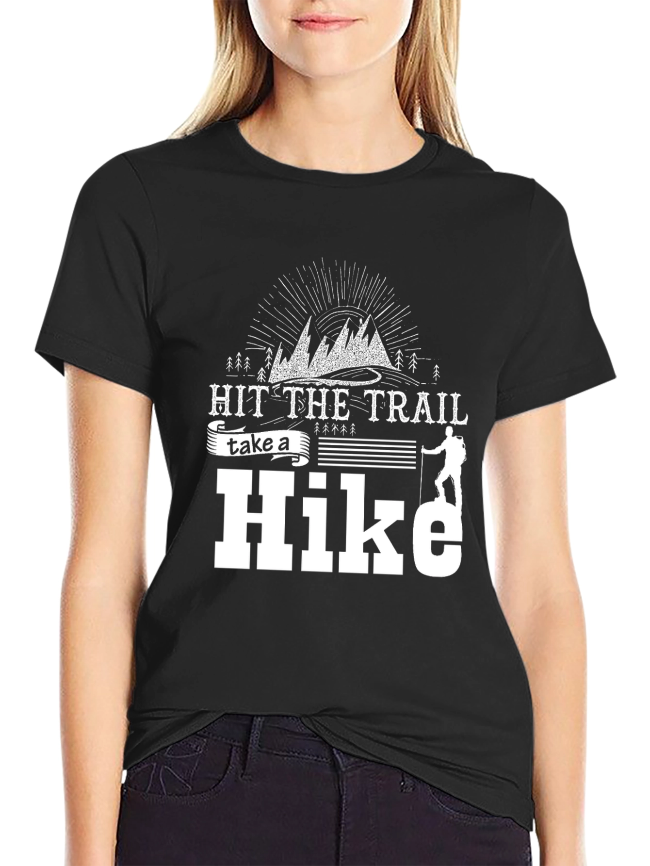 Hit the Trail Hike Black T-Shirt