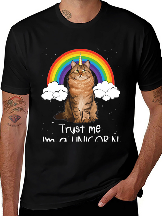 Unicorn Cat Rainbow T-Shirt - Trust Me Im a Unicorn!