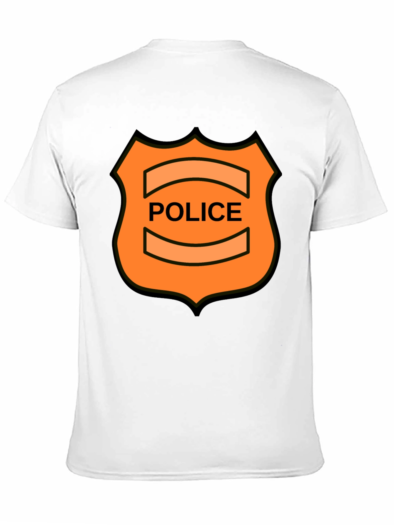 Novelty Police Badge Graphic Tee - Black