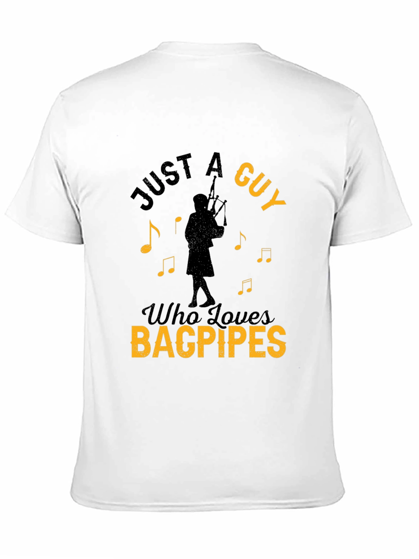 Just A Guy Who Loves Bagpipes Black T-Shirt
