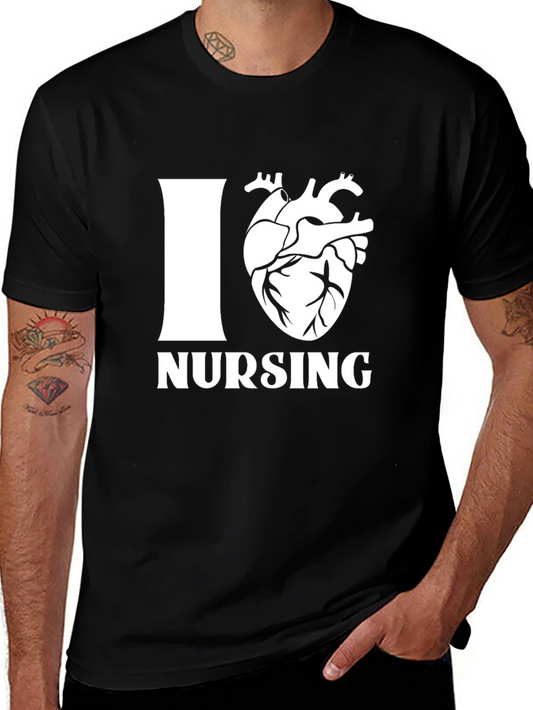 I Heart Nursing Black T-Shirt - Unisex