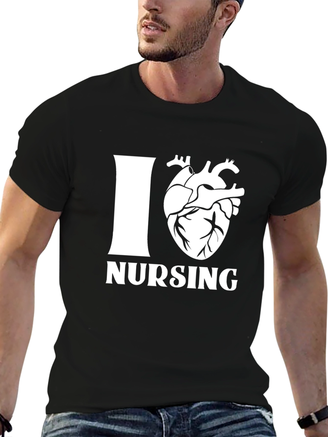 I Heart Nursing Black T-Shirt - Unisex