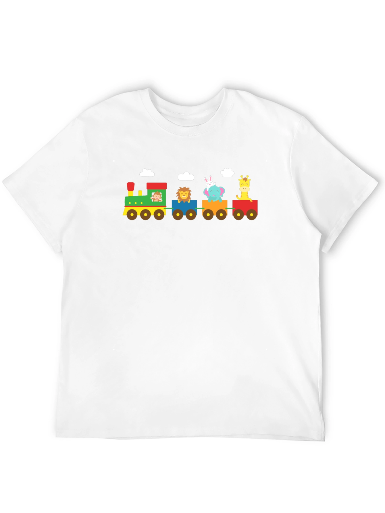 Animal Train Graphic Tee - Whimsical Black T-Shirt