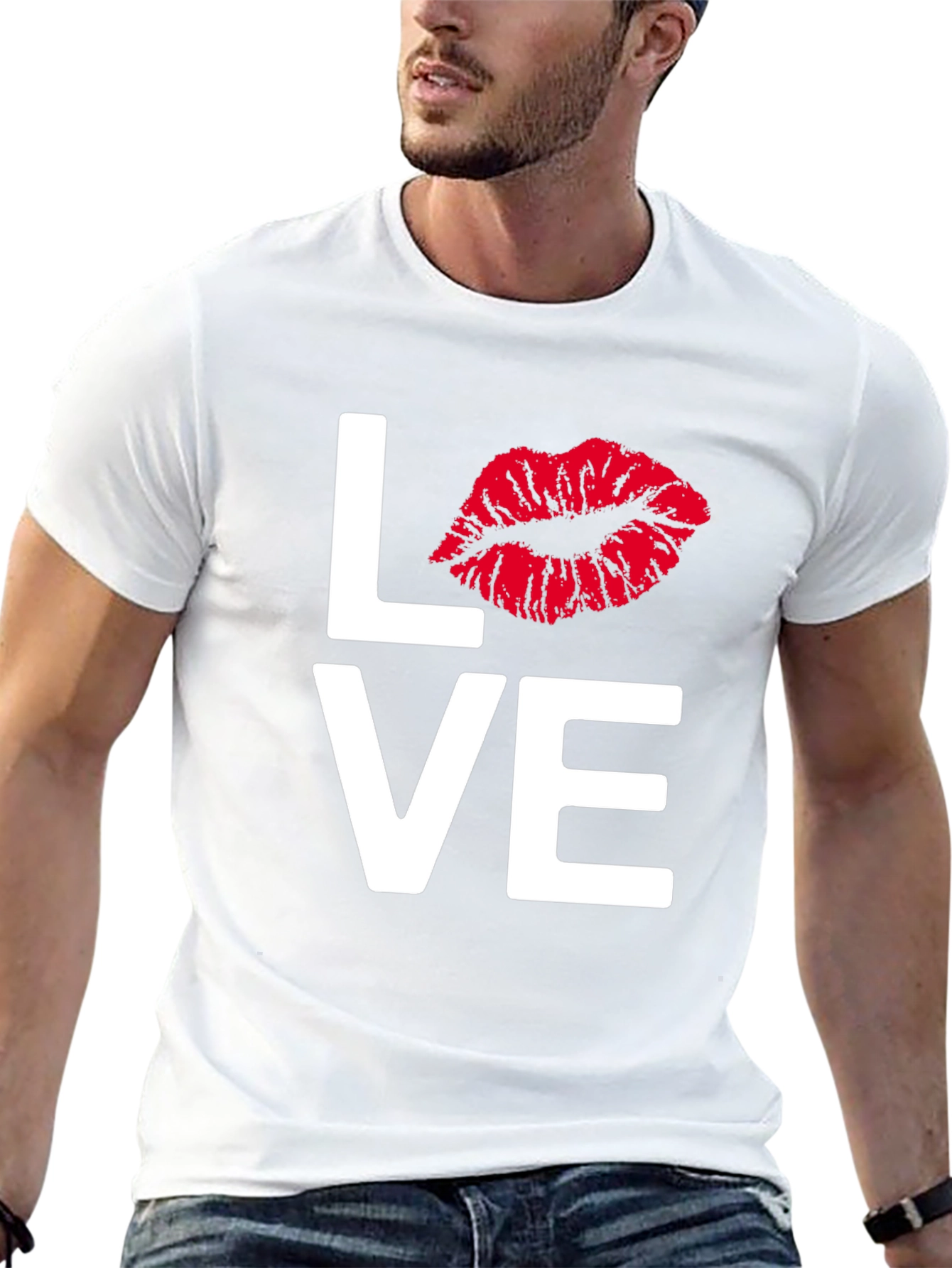 LOVE Lips Graphic Tee - Black