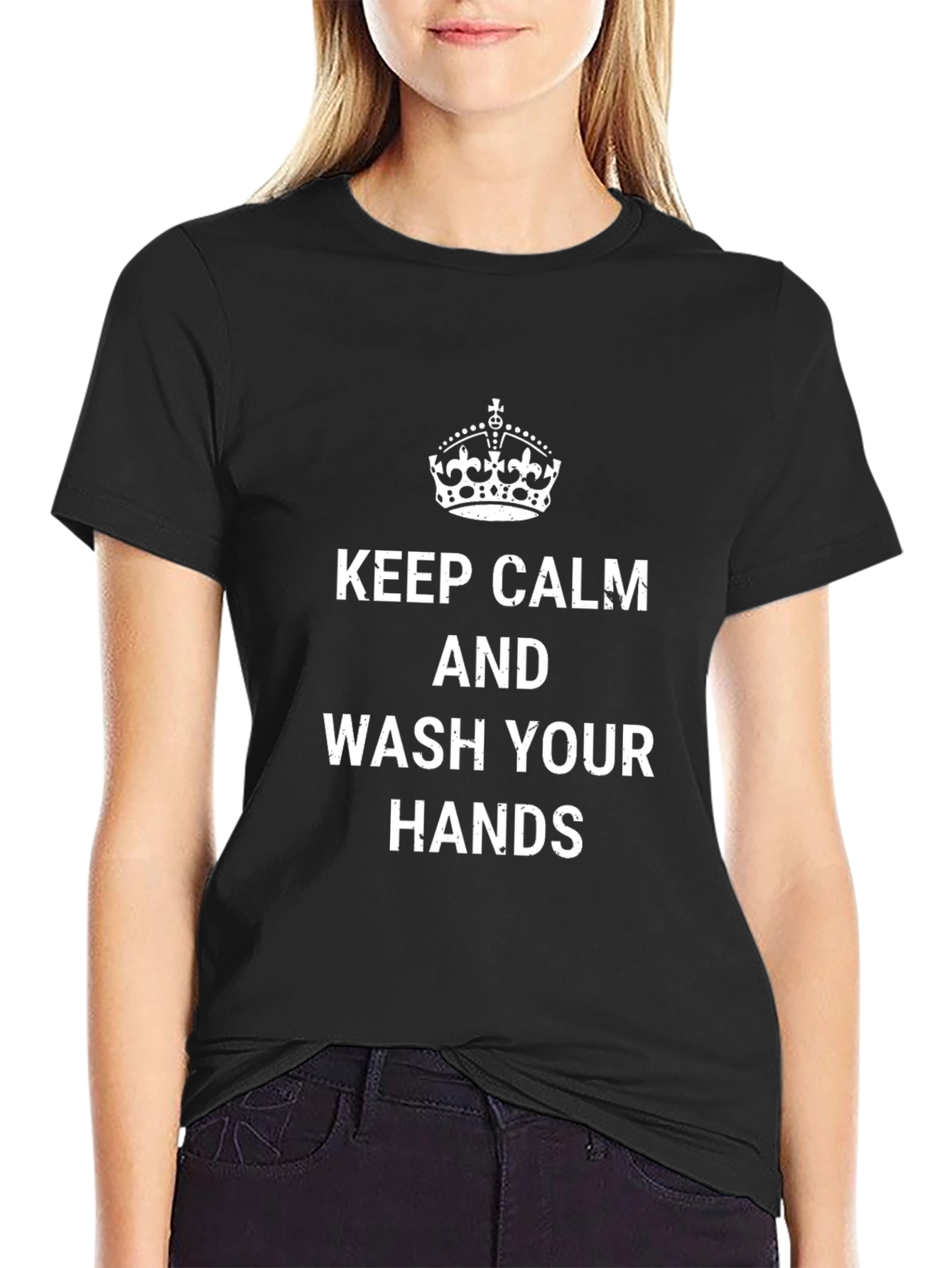 Keep Calm & Wash Hands Novelty T-Shirt