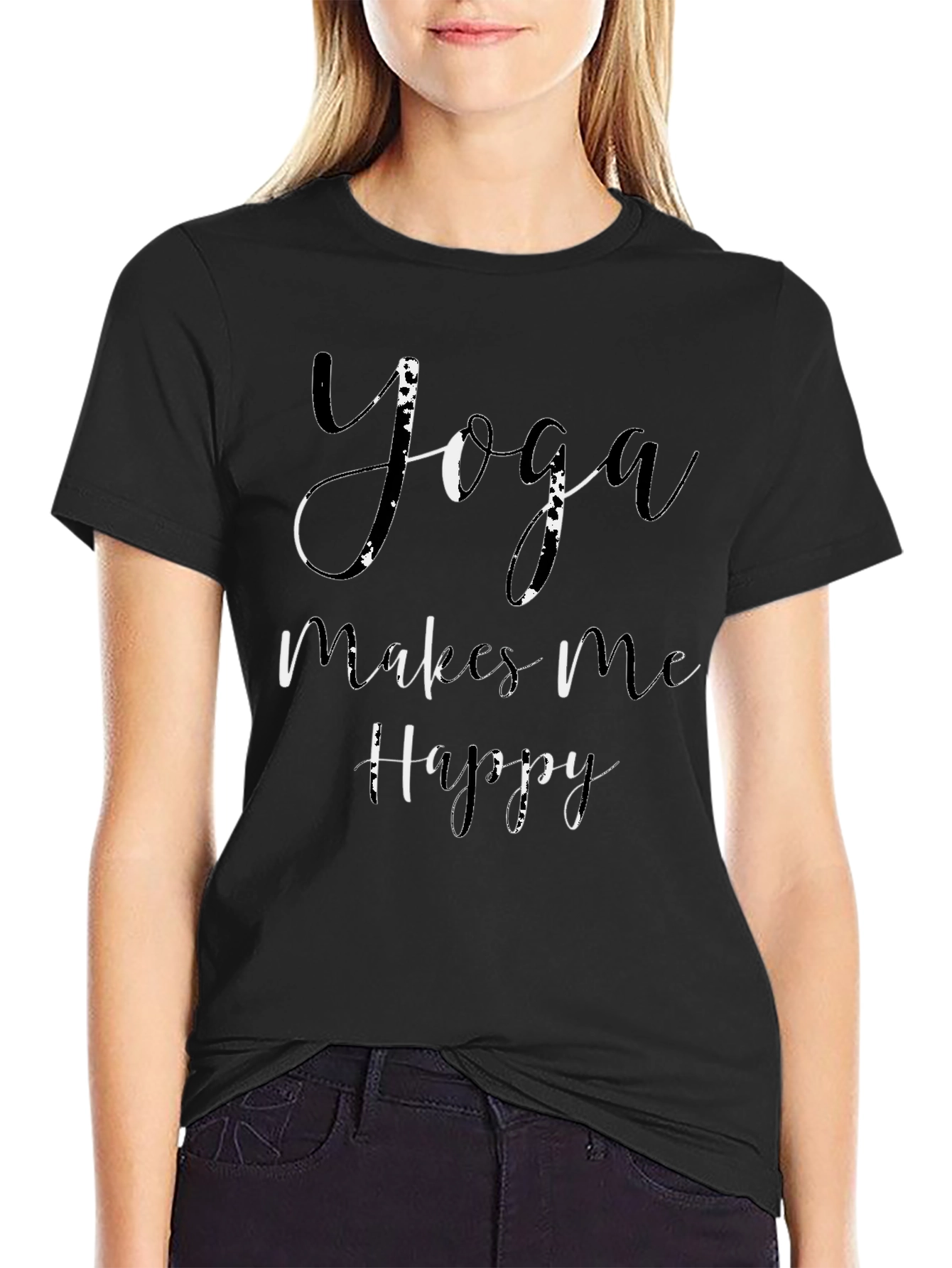 Yoga Makes Me Happy Graphic Tee
