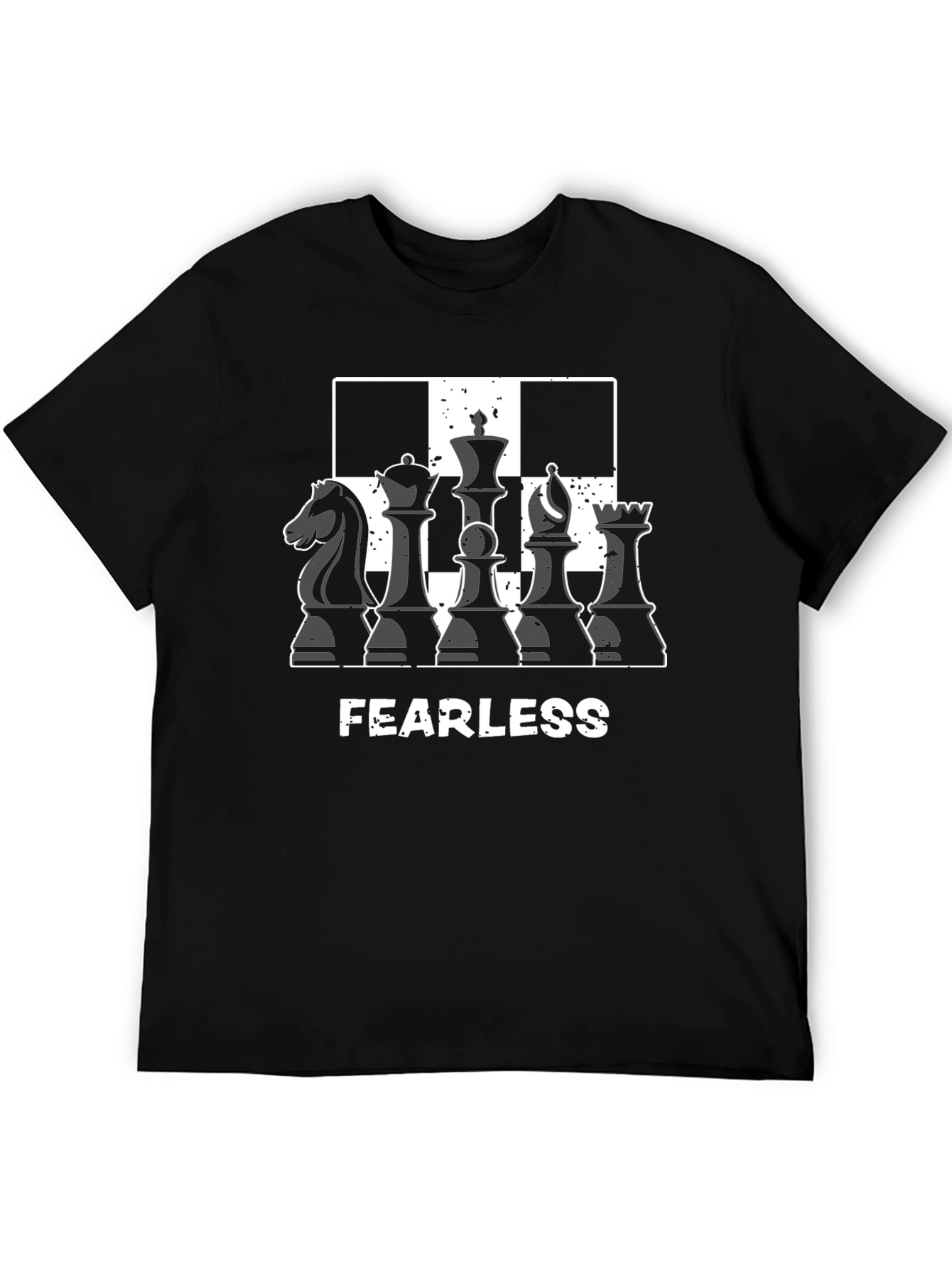Fearless Chess Piece Graphic Tee - Black