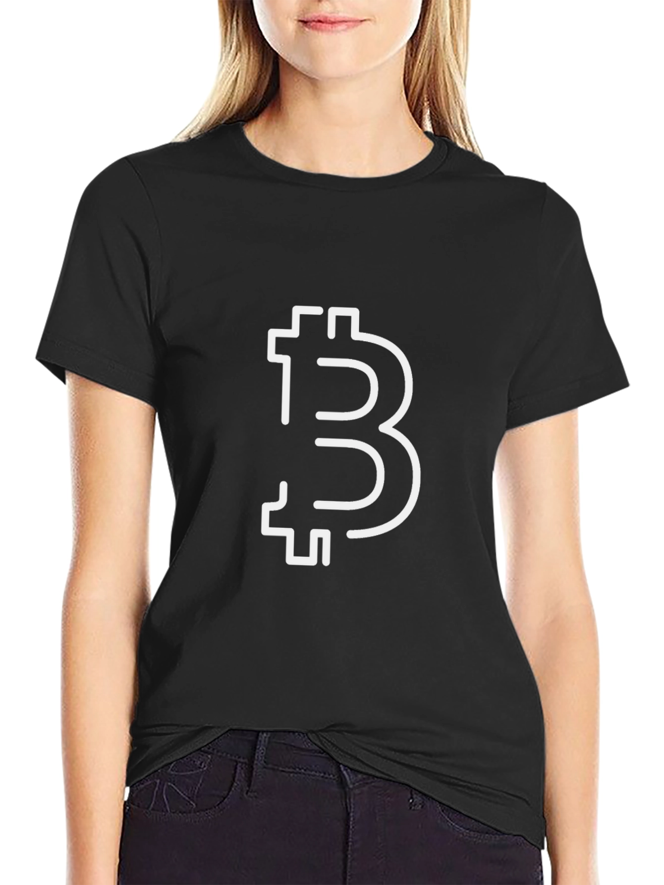 Bitcoin Logo Black T-Shirt - Crypto Fashion