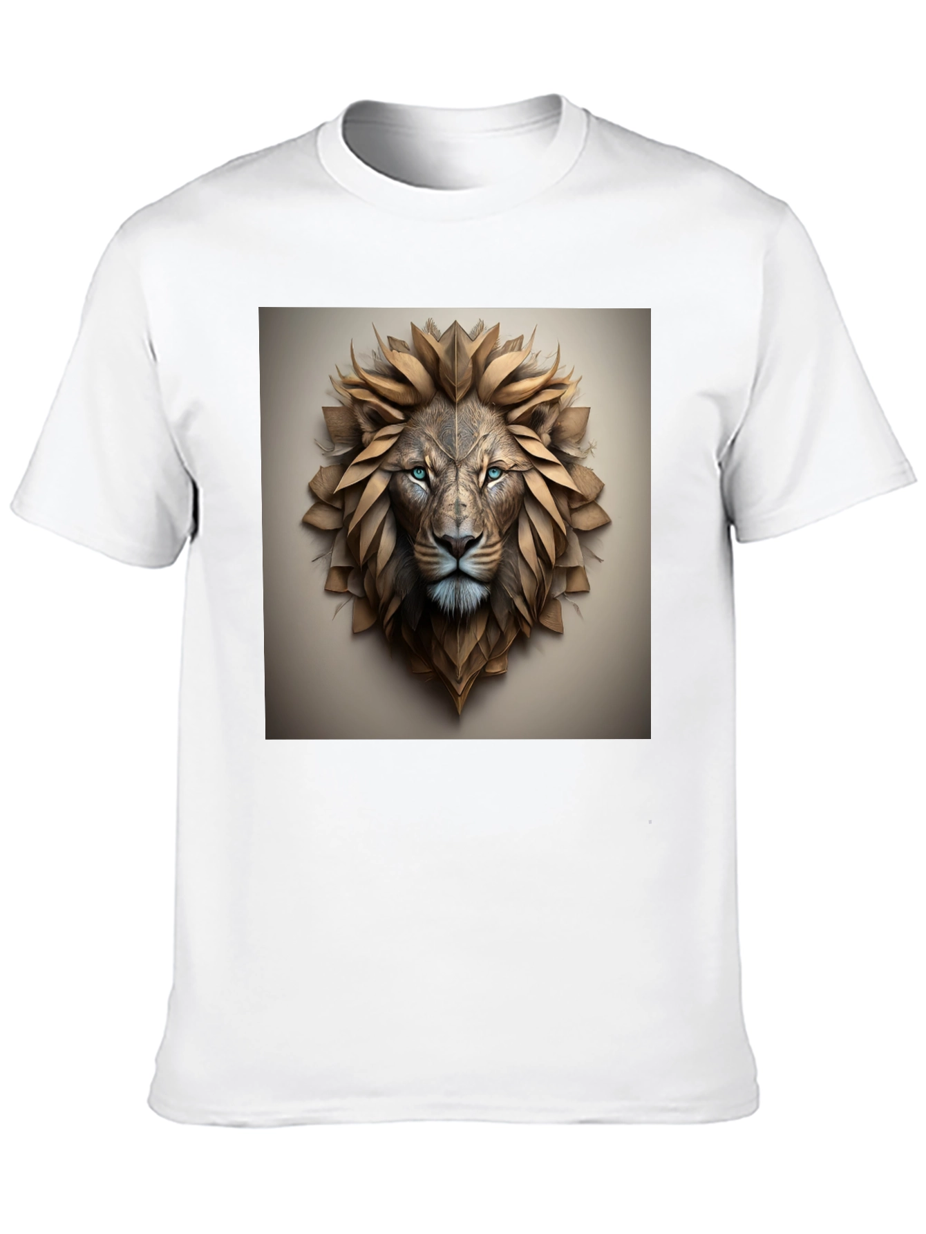Lion Head Graphic Tee - Black Cotton Blend