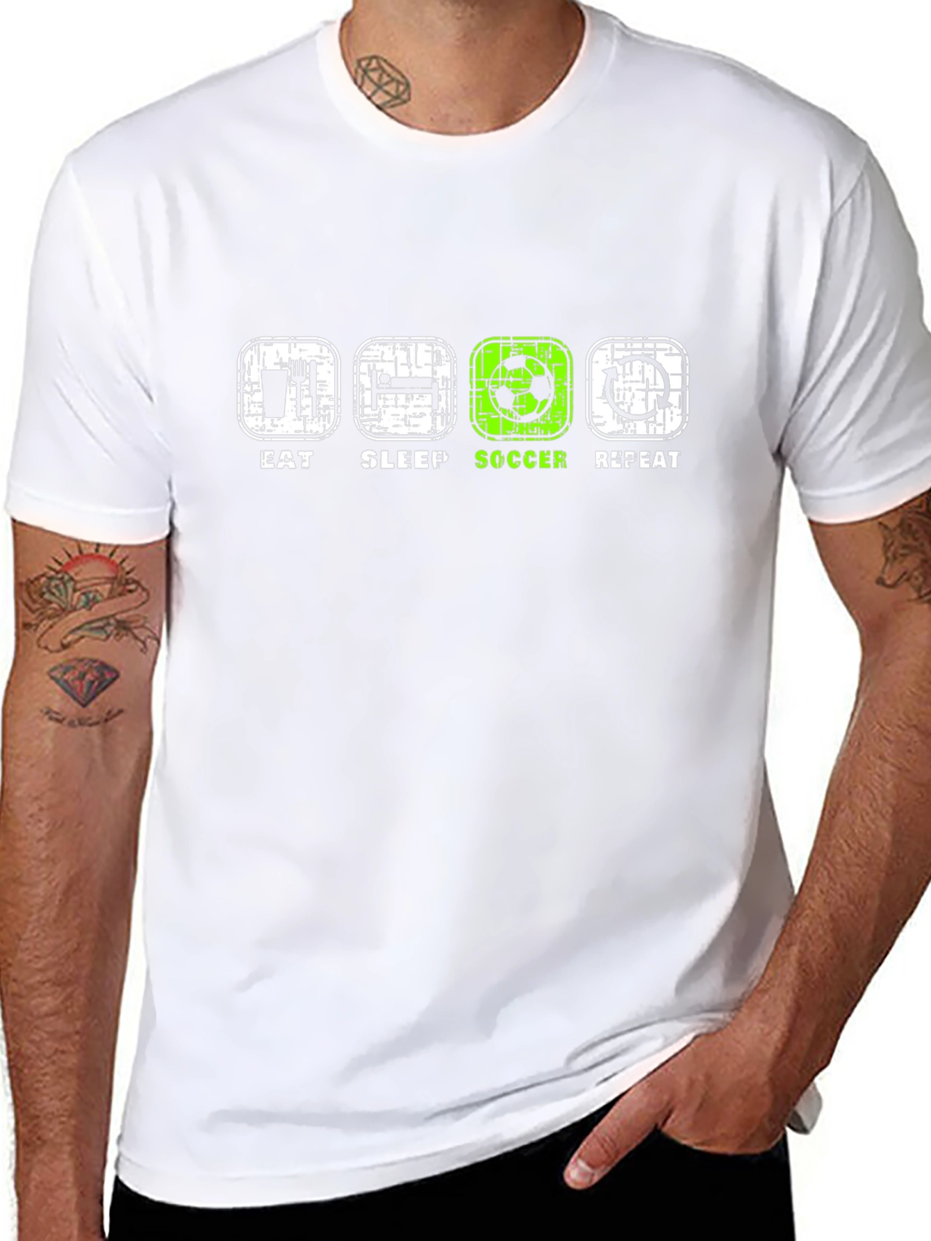 Eat Sleep Soccer Repeat Black T-Shirt