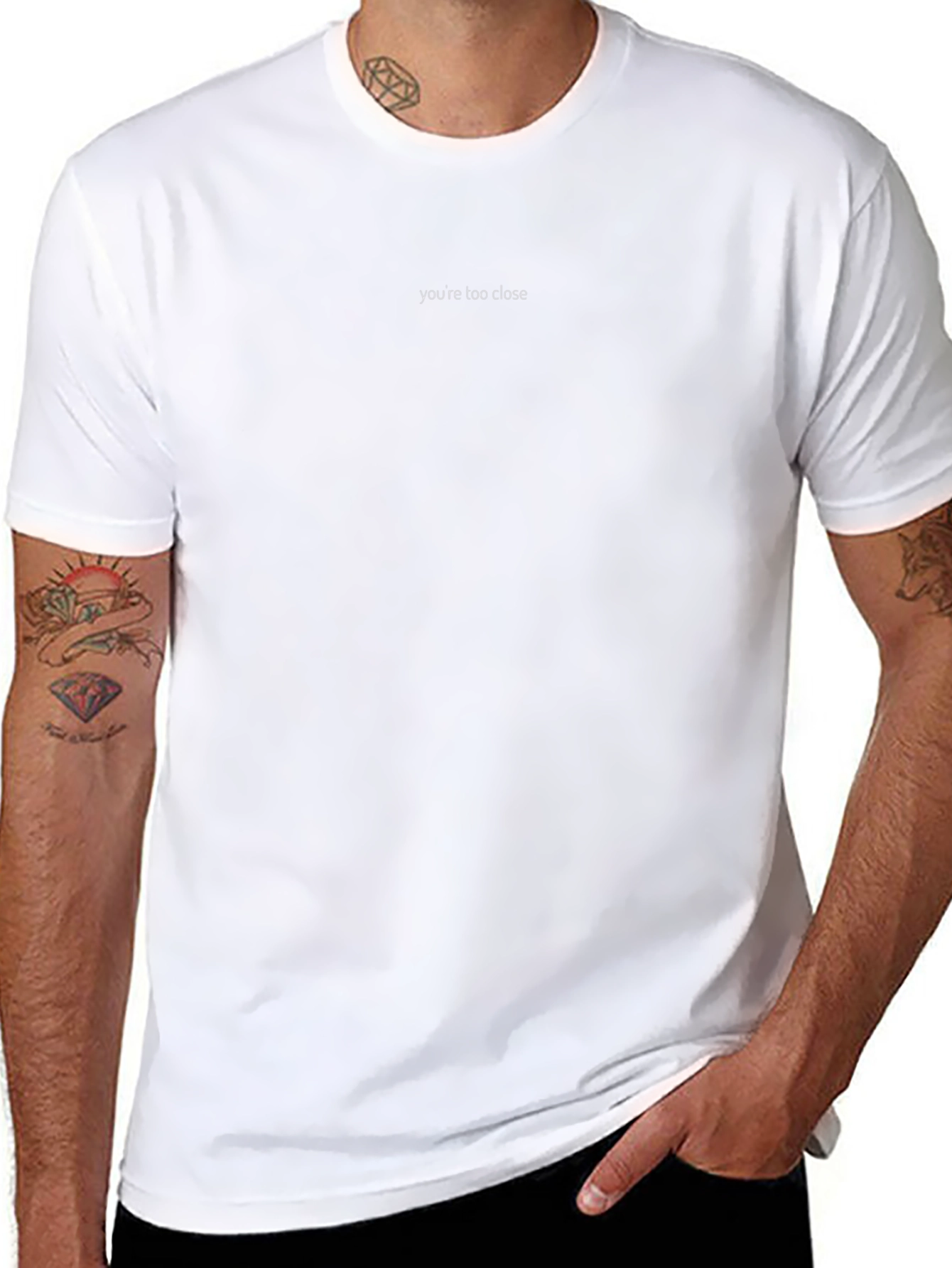Minimalist Youre Too Close Black Tee