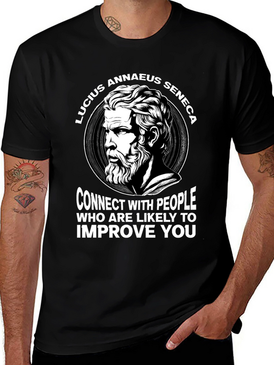 Lucius Annaeus Seneca T-Shirt - Connect with People
