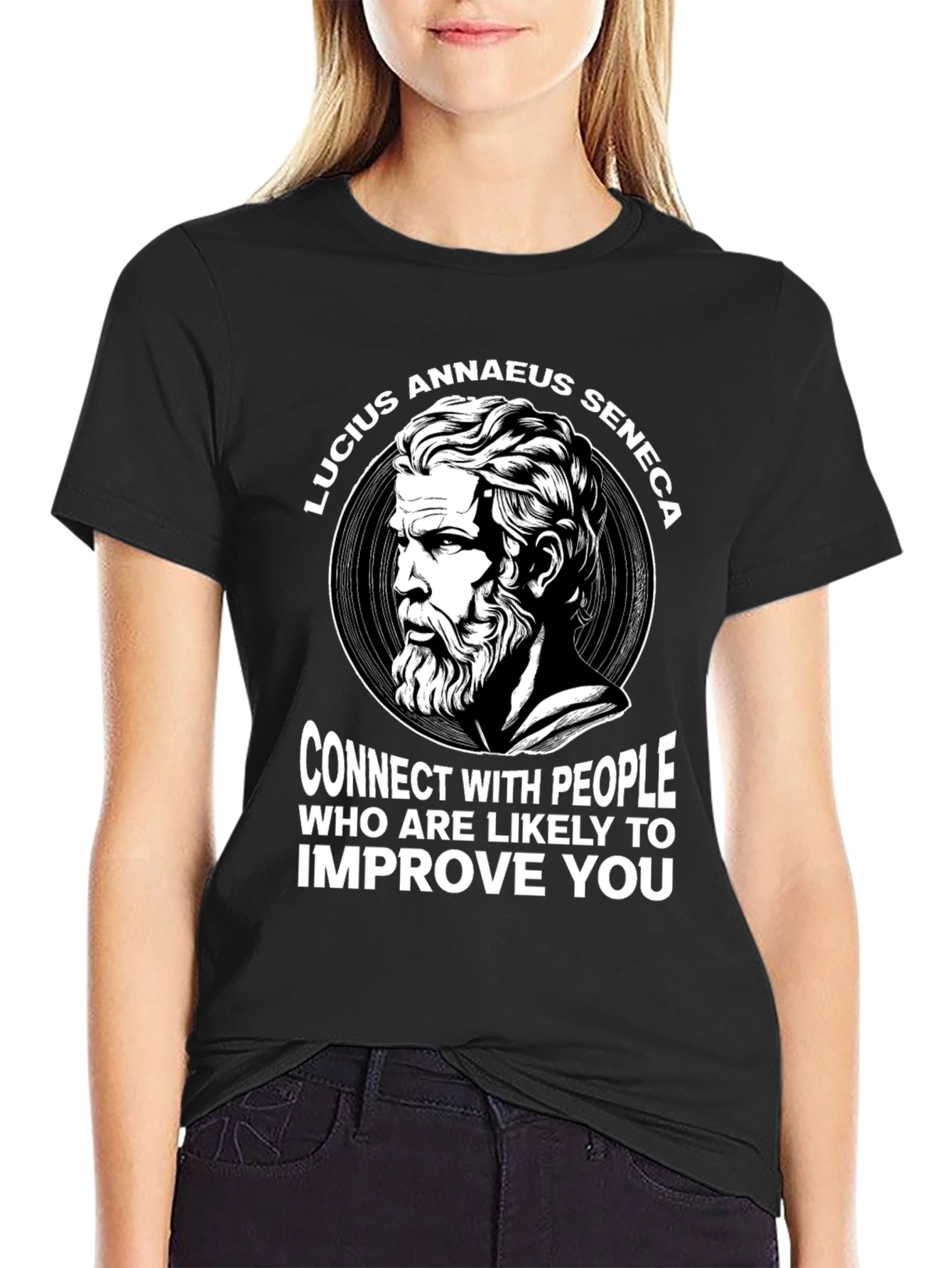 Lucius Annaeus Seneca T-Shirt - Connect with People