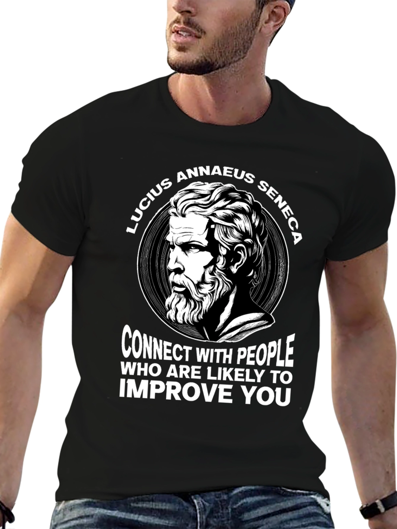 Lucius Annaeus Seneca T-Shirt - Connect with People