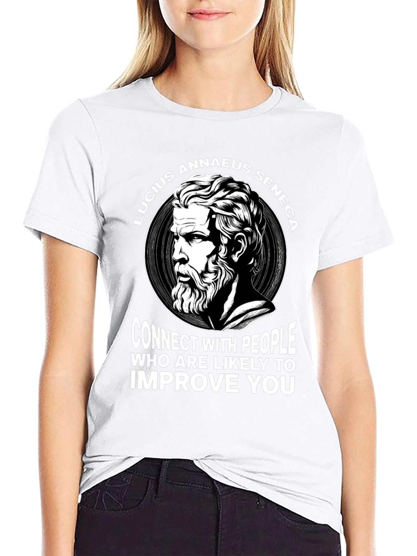Lucius Annaeus Seneca T-Shirt - Connect with People