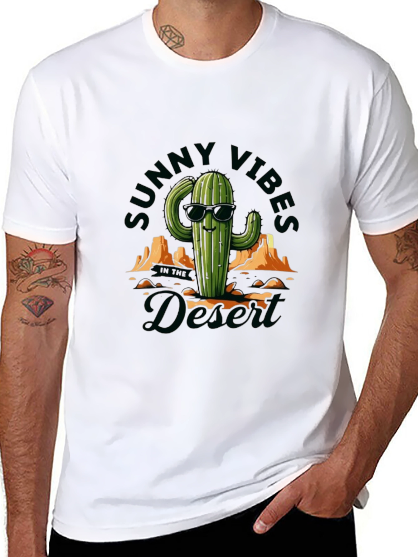 Sunny Vibes Desert Cactus Graphic Tee