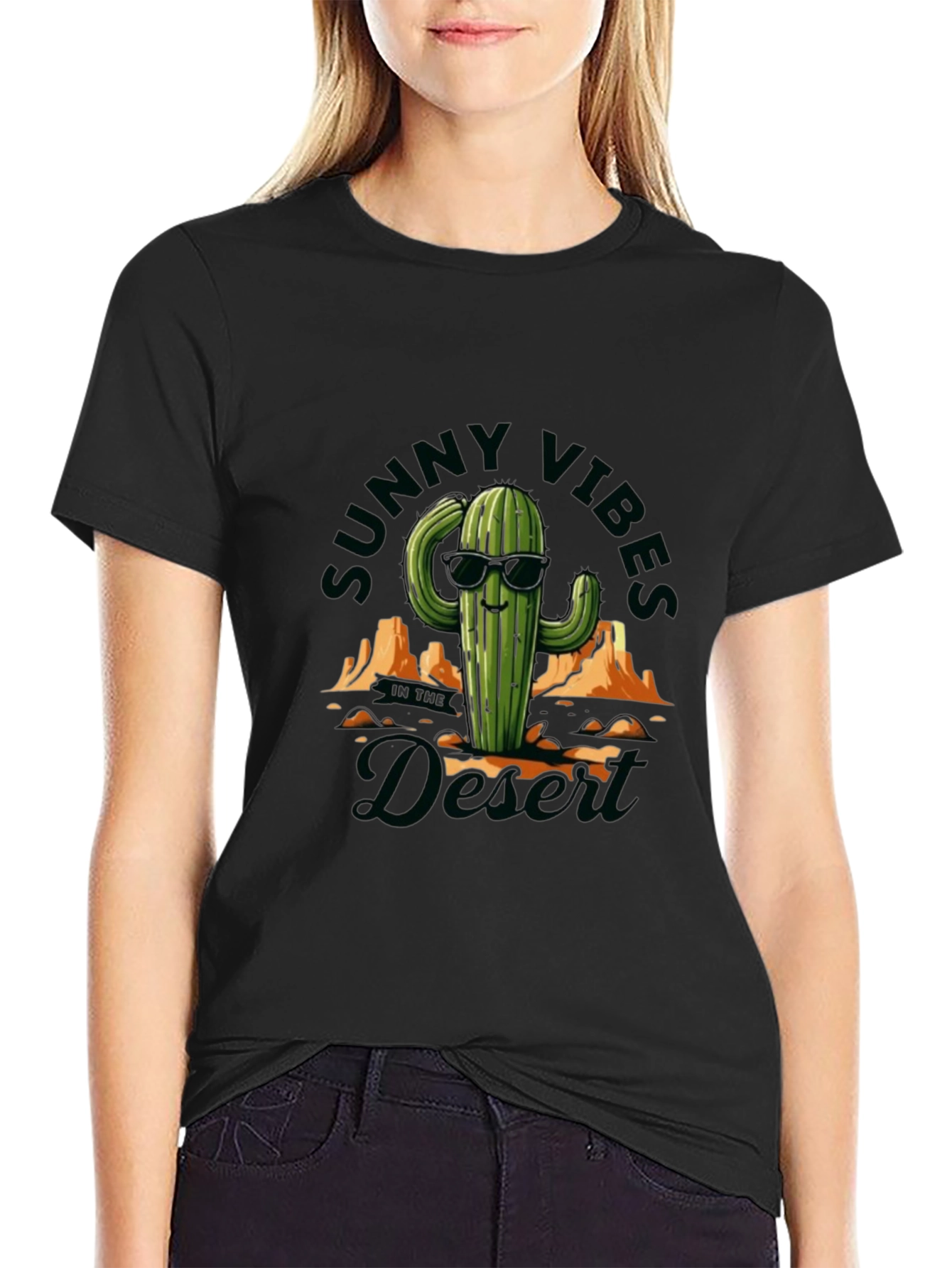 Sunny Vibes Desert Cactus Graphic Tee