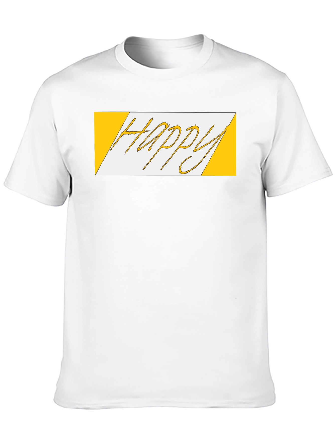 Happy Graphic Print Black T-Shirt