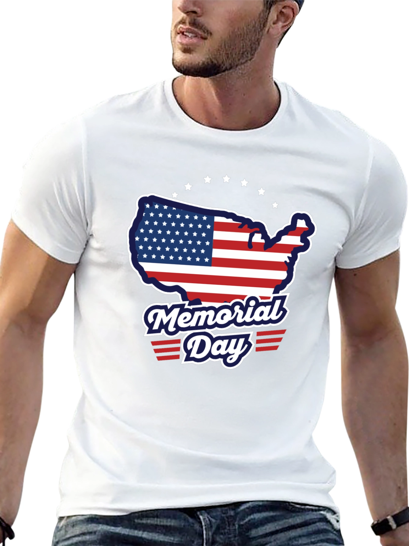 Memorial Day USA Flag Graphic T-Shirt