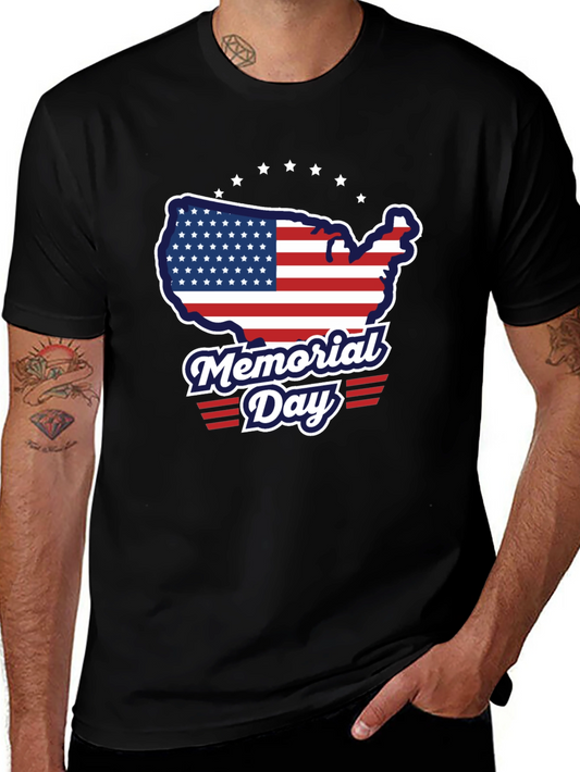 Memorial Day USA Flag Graphic T-Shirt