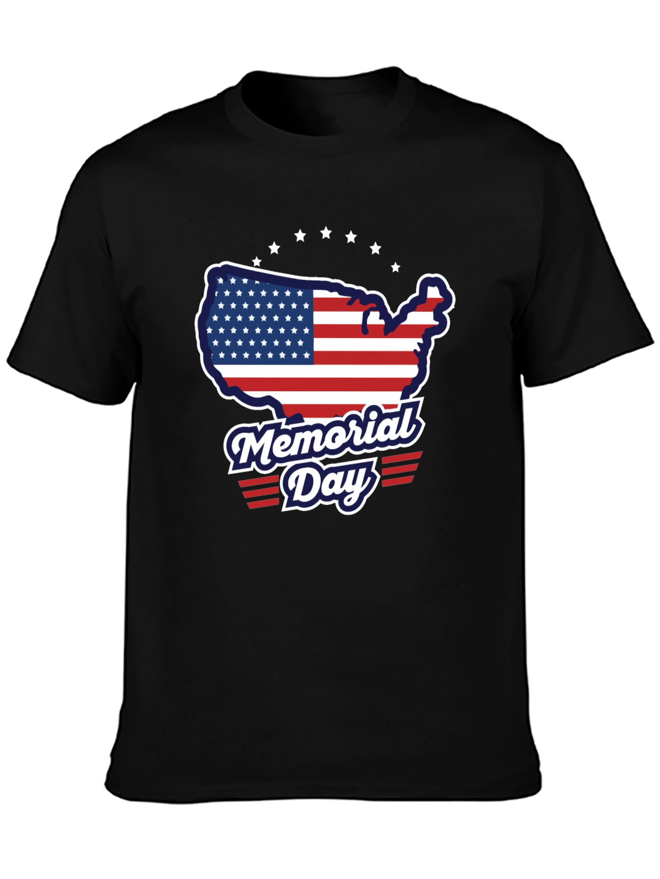 Memorial Day USA Flag Graphic T-Shirt