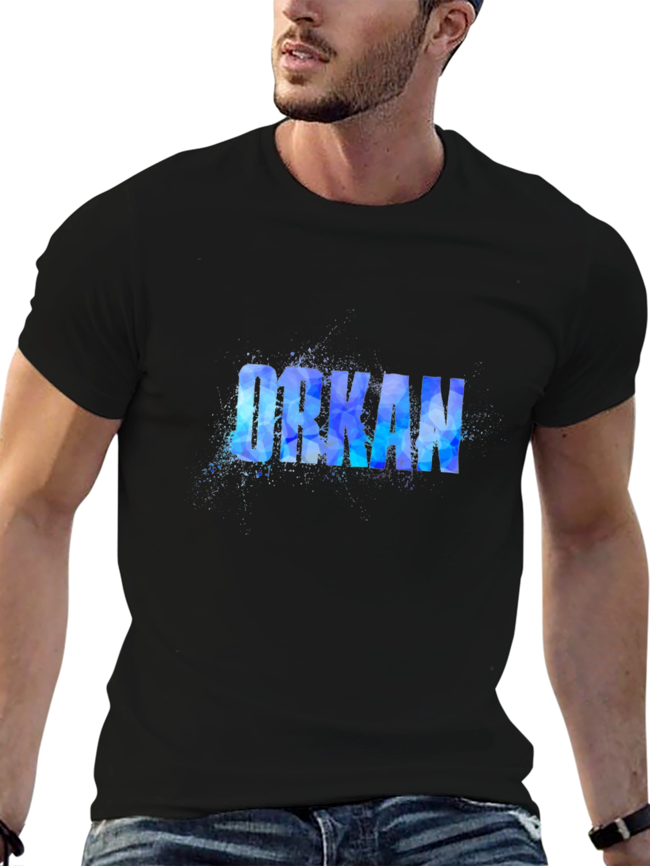 Orkan Black T-Shirt - Graphic Print Tee