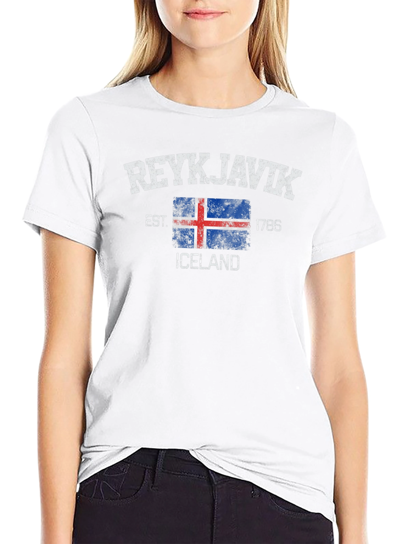 Reykjavik Iceland T-Shirt - Est. 1785 - Grunge Style