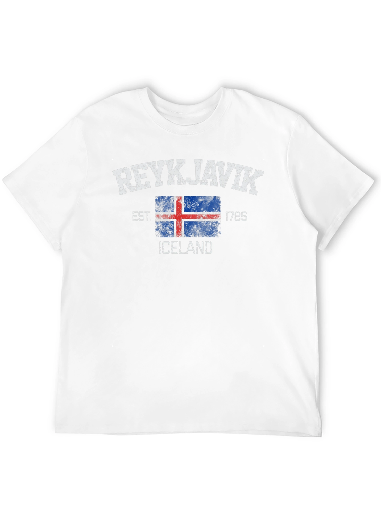Reykjavik Iceland T-Shirt - Est. 1785 - Grunge Style
