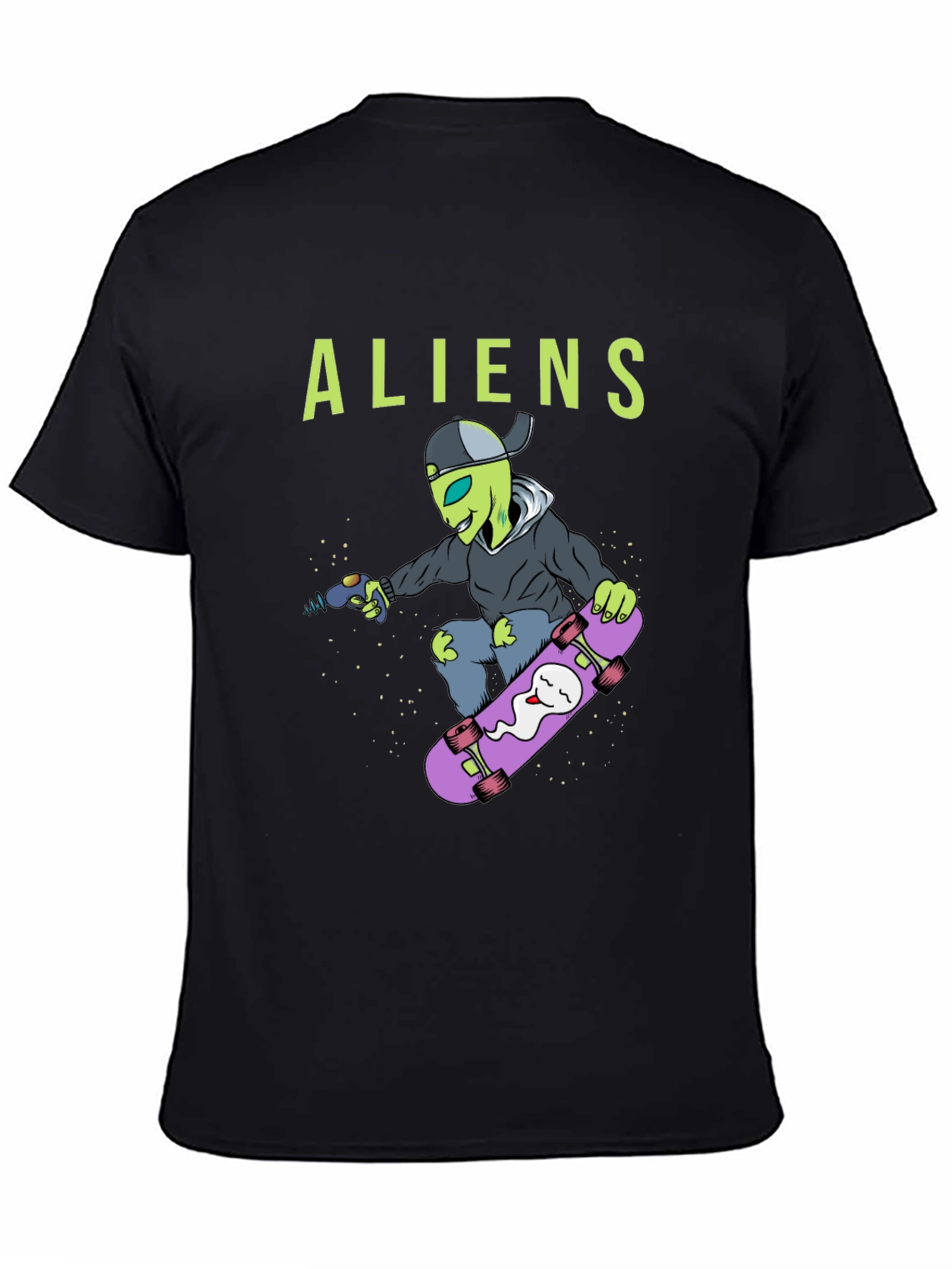 Alien Skateboarder Graphic Tee