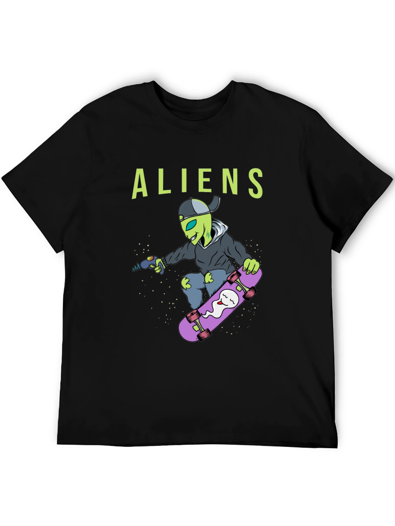 Alien Skateboarder Graphic Tee