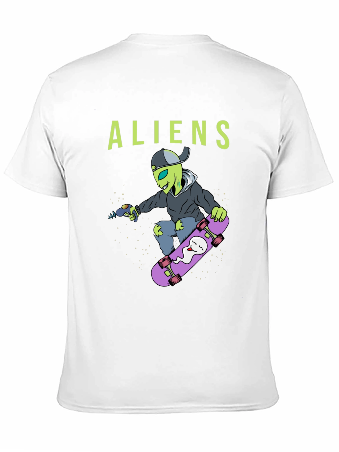 Alien Skateboarder Graphic Tee