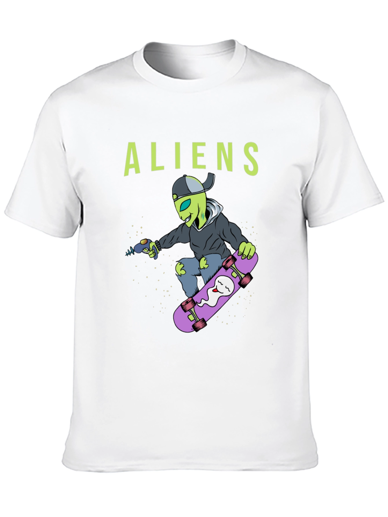 Alien Skateboarder Graphic Tee
