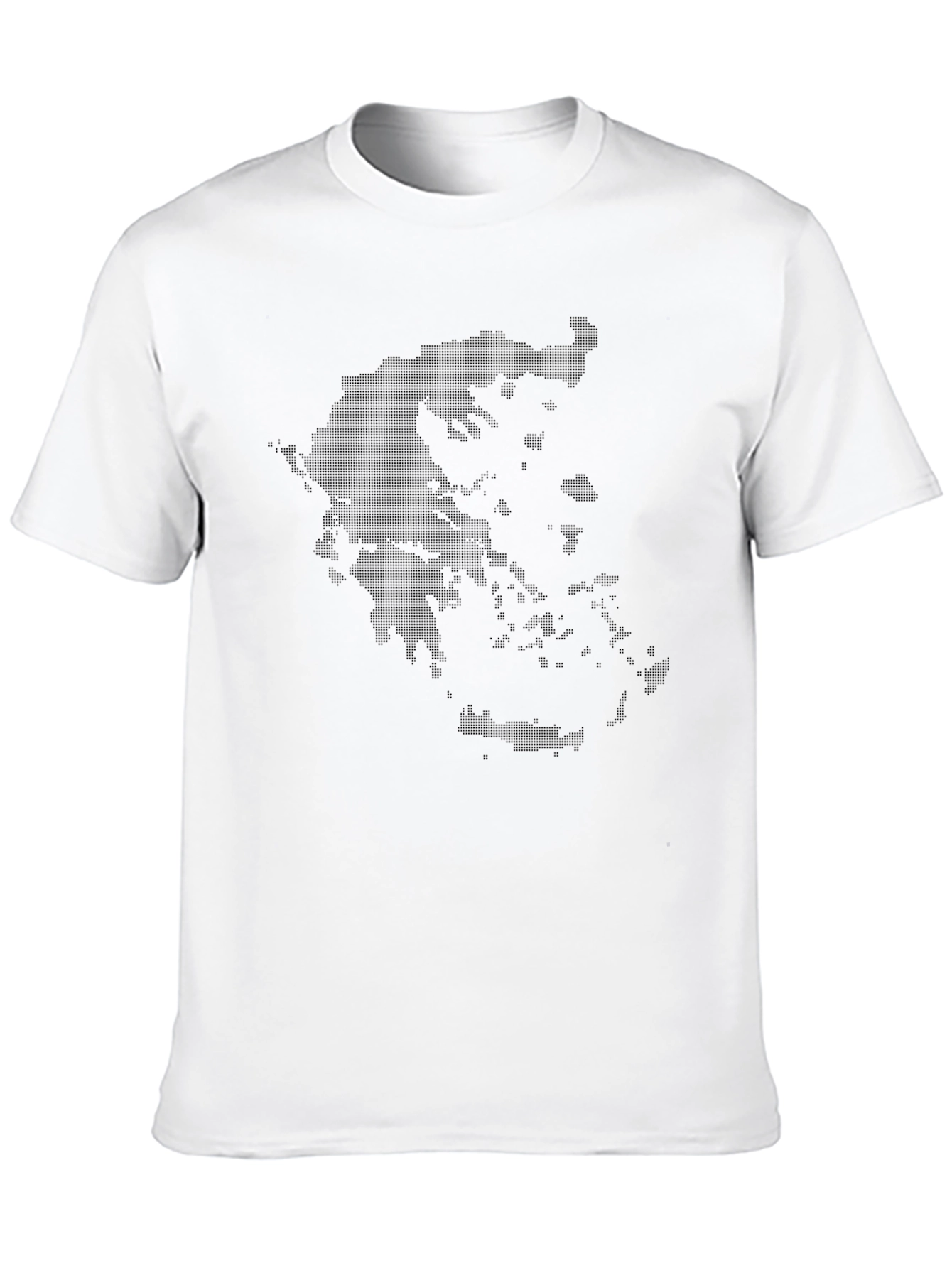 Greece Map Graphic T-Shirt - Stylish Black Tee