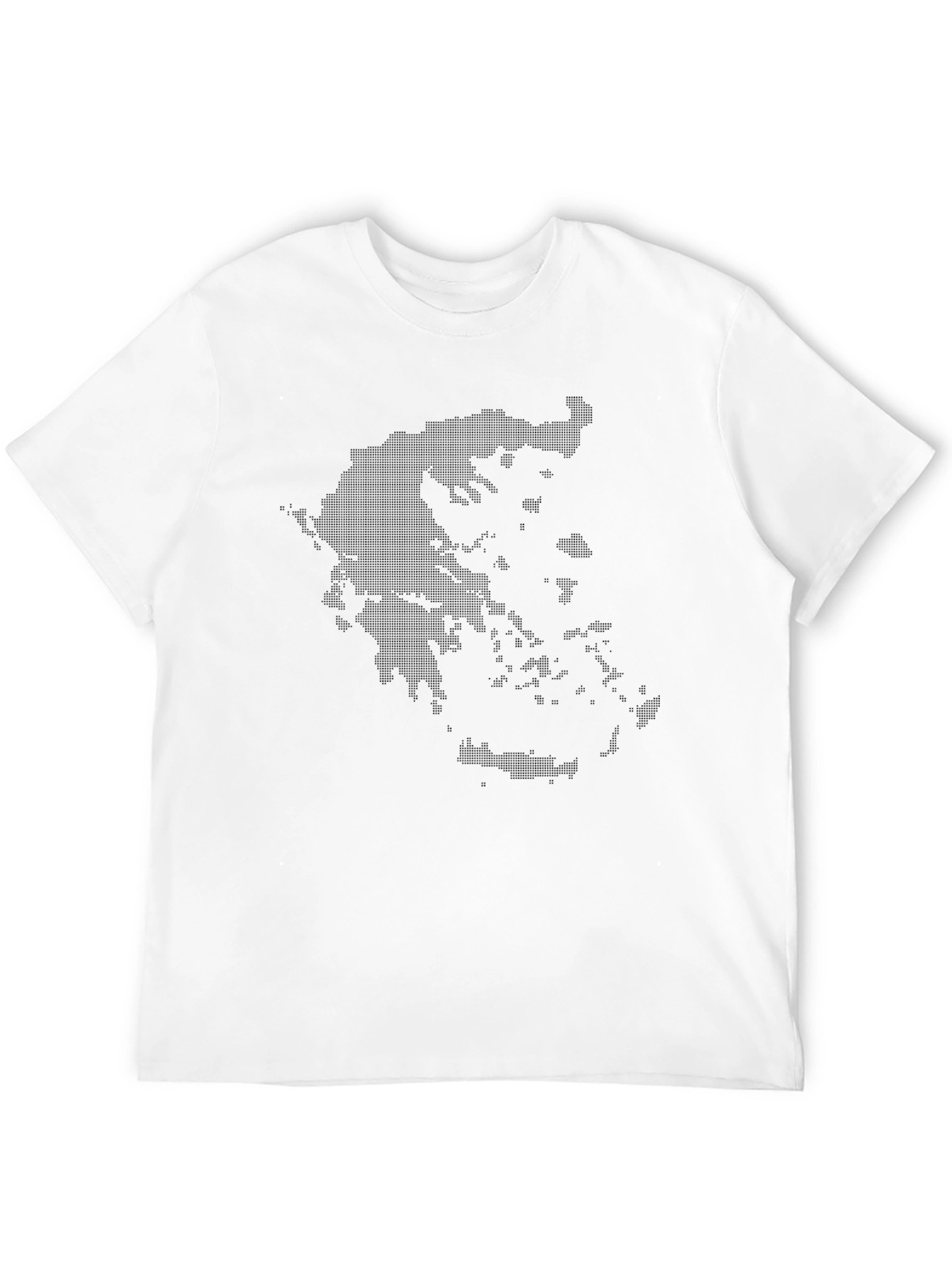 Greece Map Graphic T-Shirt - Stylish Black Tee