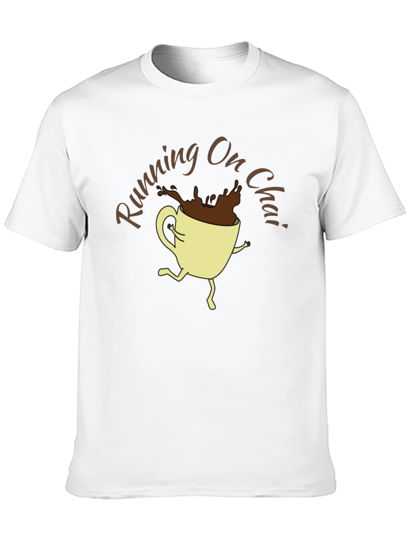 Running On Chai Graphic T-Shirt - Coffee Lover Tee