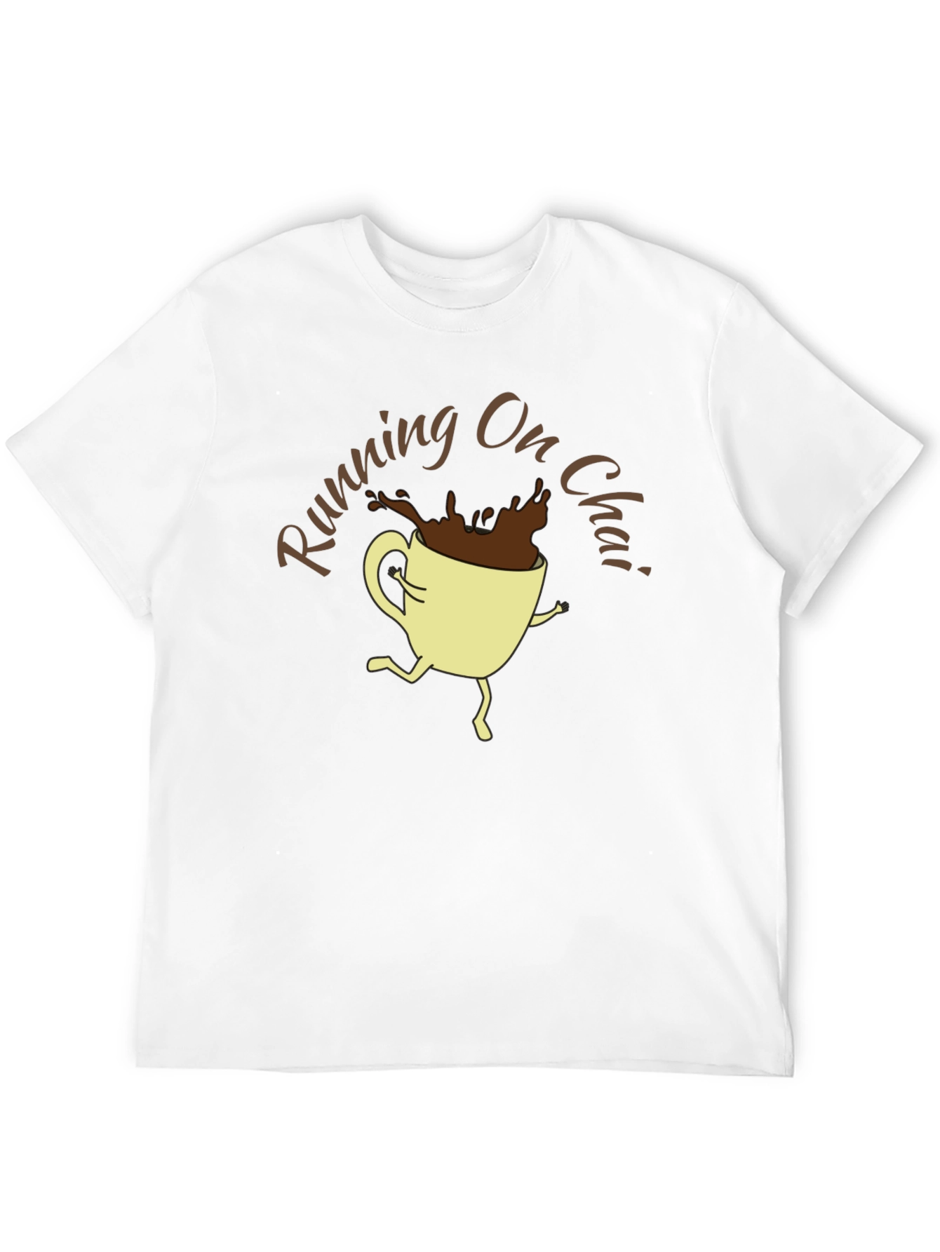 Running On Chai Graphic T-Shirt - Coffee Lover Tee
