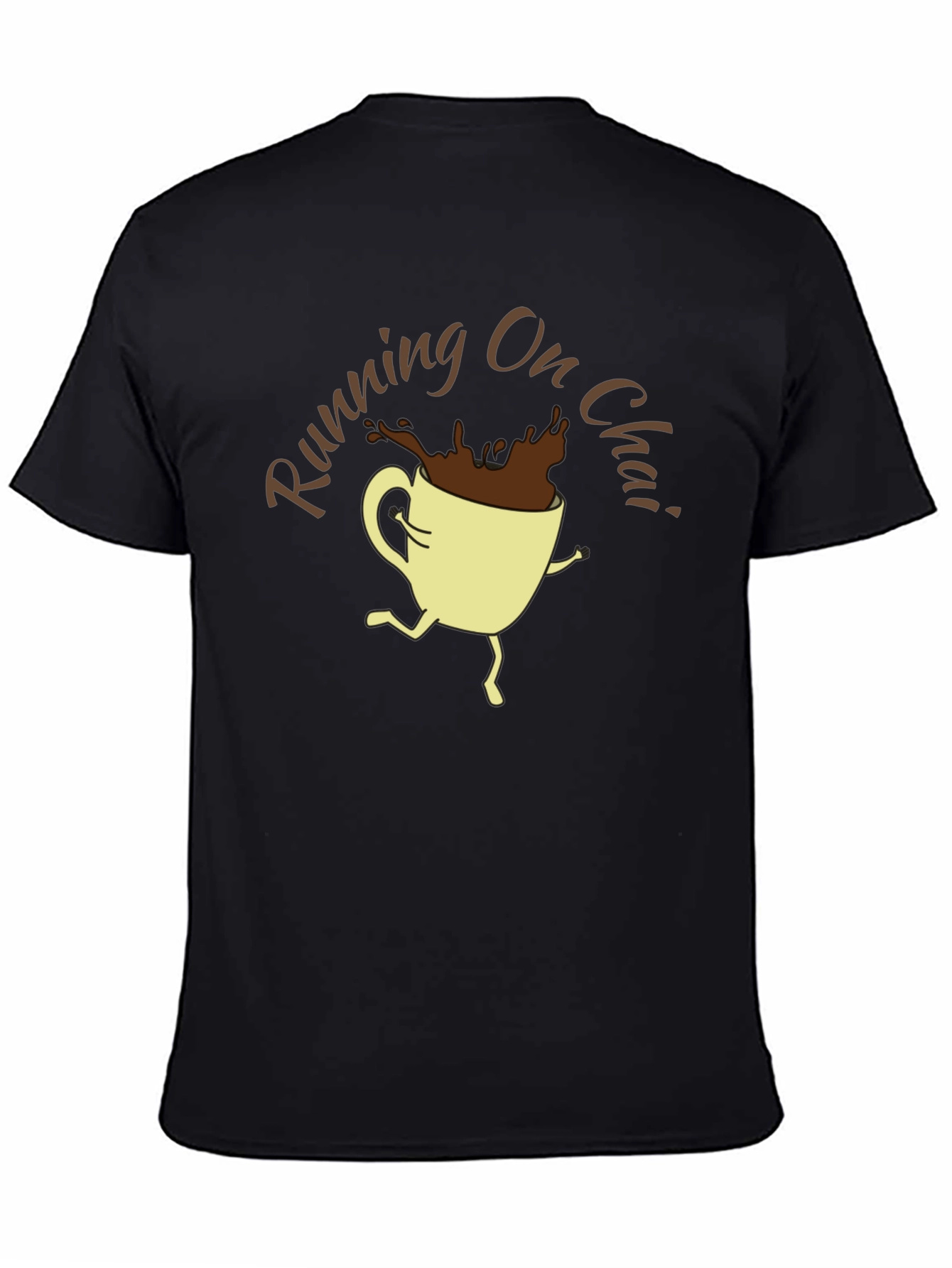 Running On Chai Graphic T-Shirt - Coffee Lover Tee