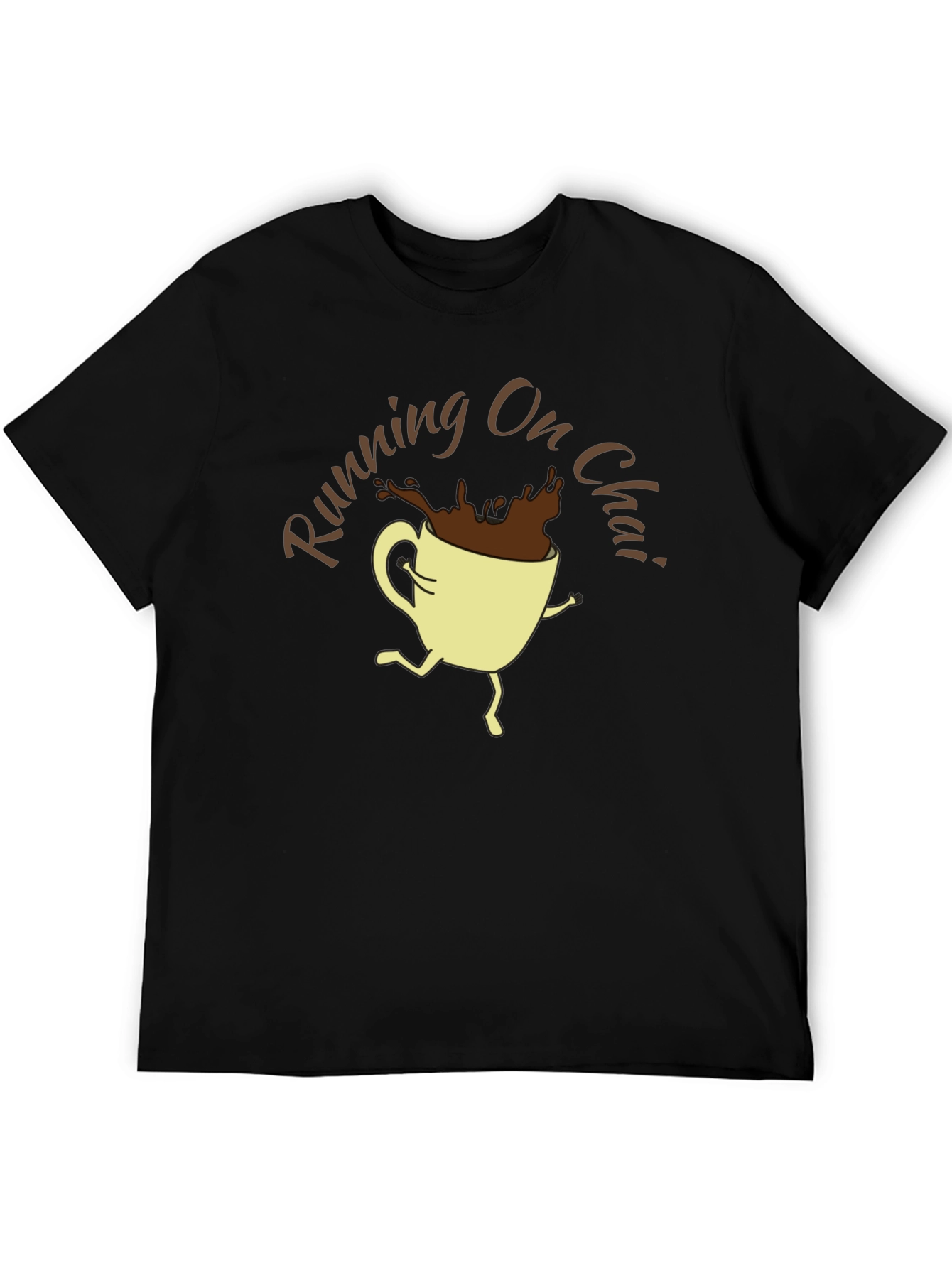 Running On Chai Graphic T-Shirt - Coffee Lover Tee