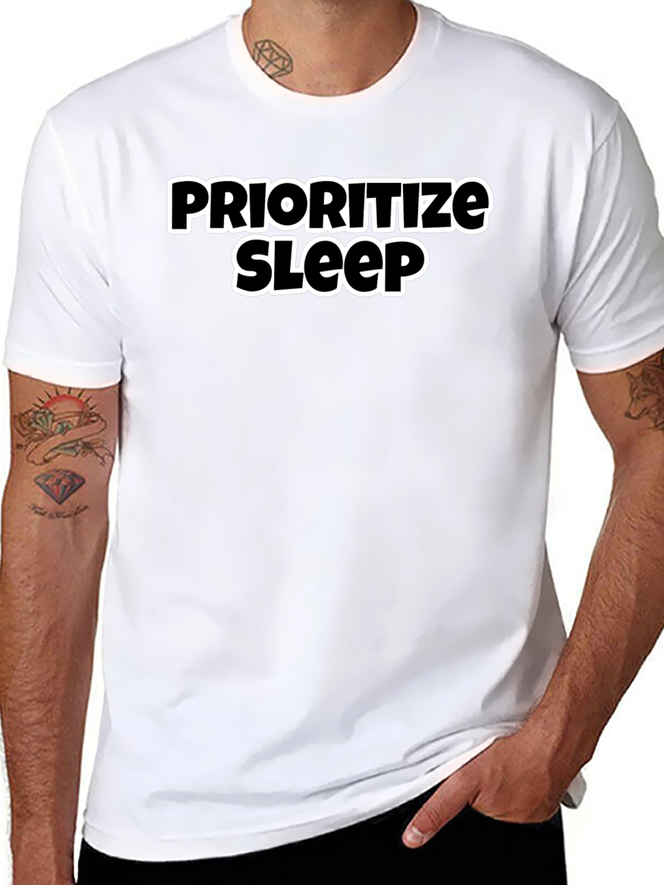 Prioritize Sleep Black Graphic Tee