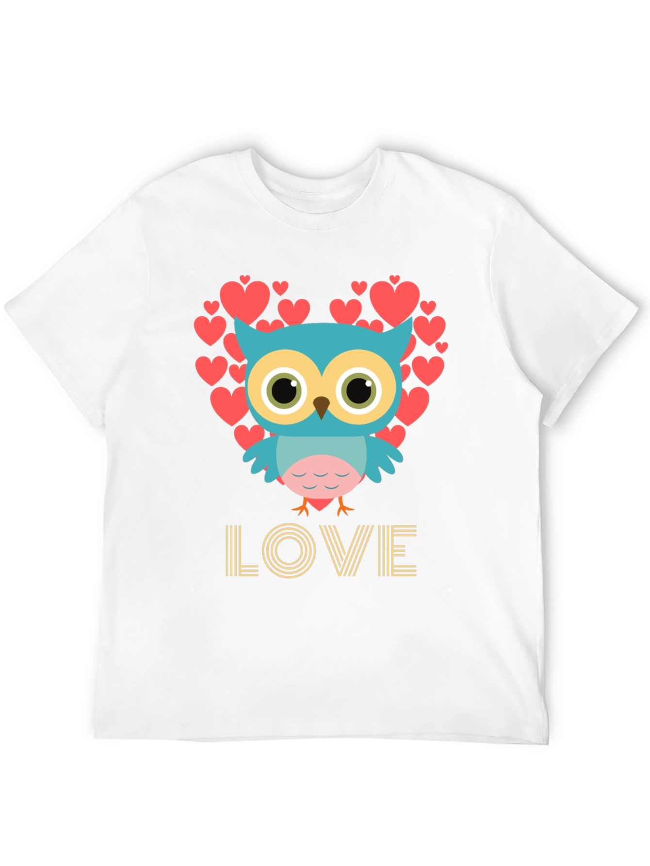 Owl Love T-Shirt Heart Design