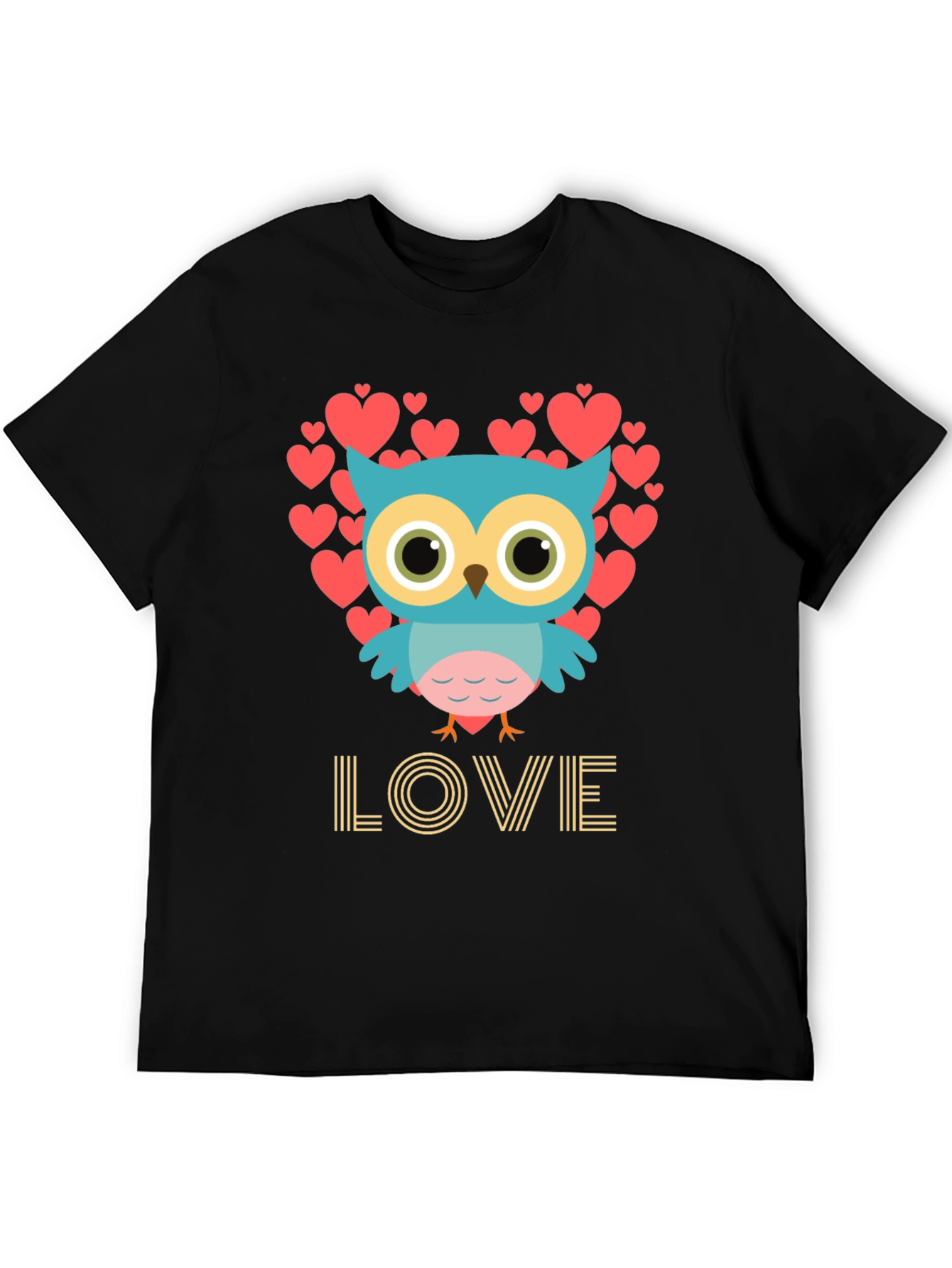 Owl Love T-Shirt Heart Design