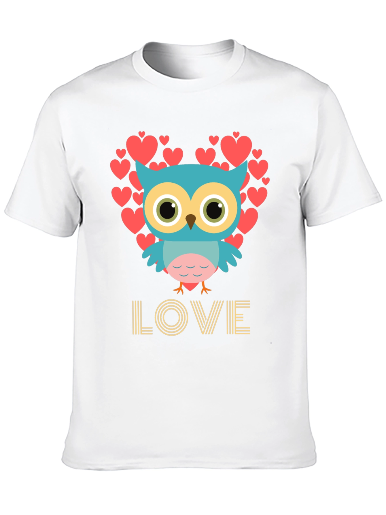 Owl Love T-Shirt Heart Design